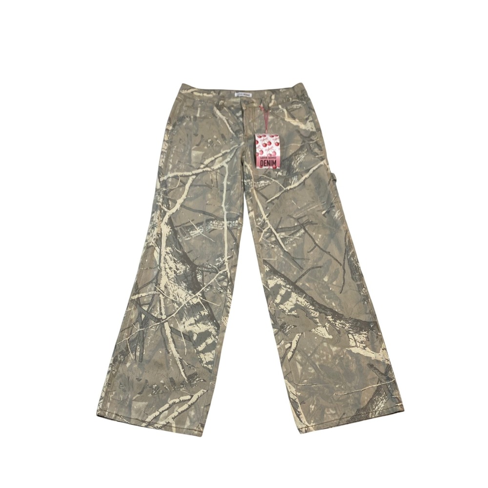 Love Soho Low Rise Baggy Camo Jeans Real Tree Print Size 5 TYJ1013 NWT